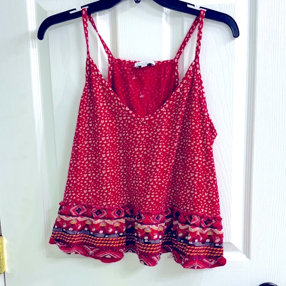 SALE🩷Patrons of Peace Red and Black Boho Camisole